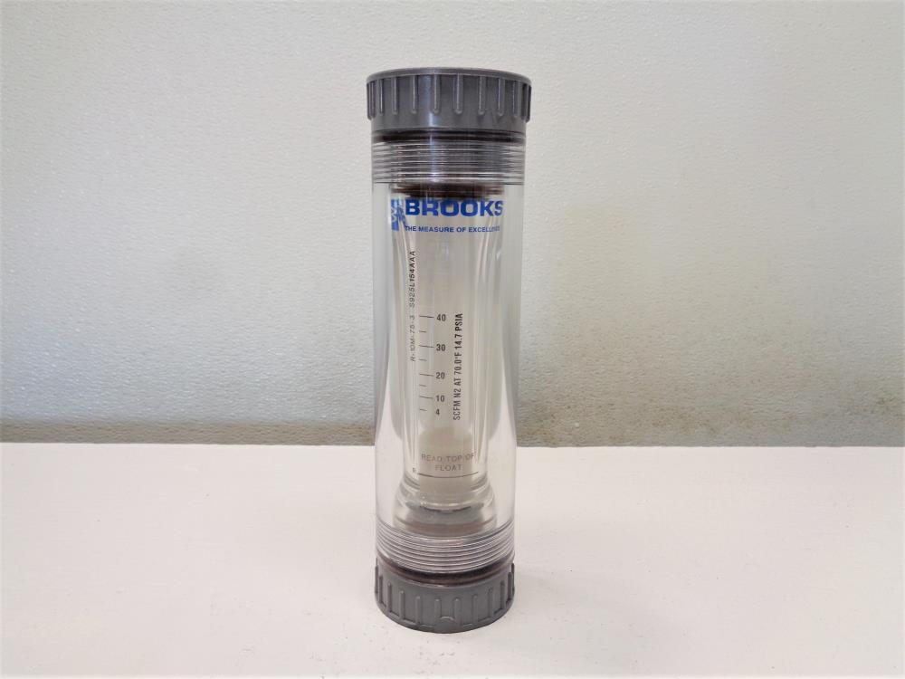 Brooks 1" NPT Glass Tube Variable Area Flow Meter #1303AZ01